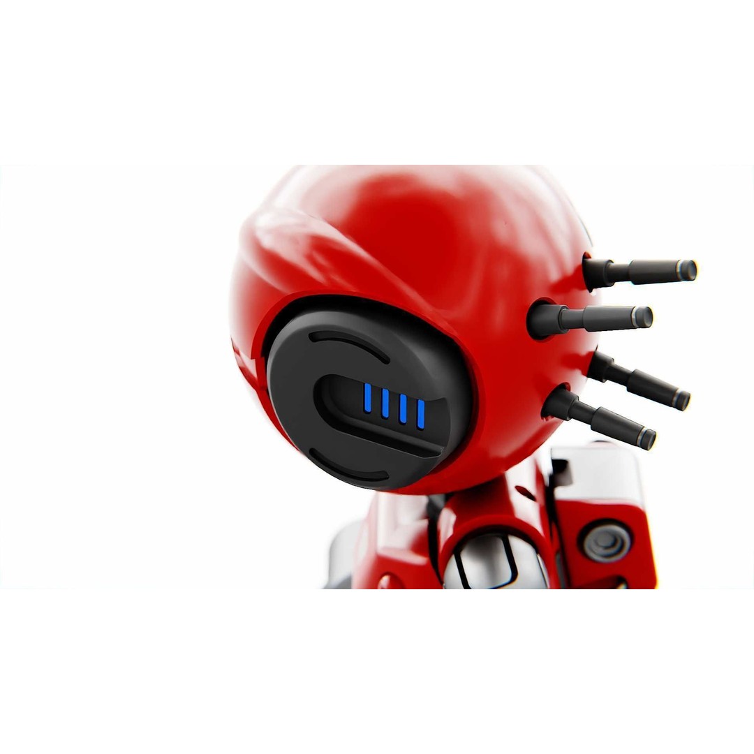 Industrial Bot V-2 3D Model – Rigged Sci-Fi Character, FBX, OBJ - View 15