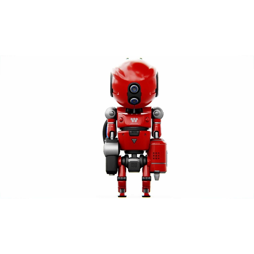 Industrial Bot V-2 3D Model – Rigged Sci-Fi Character, FBX, OBJ - View 20