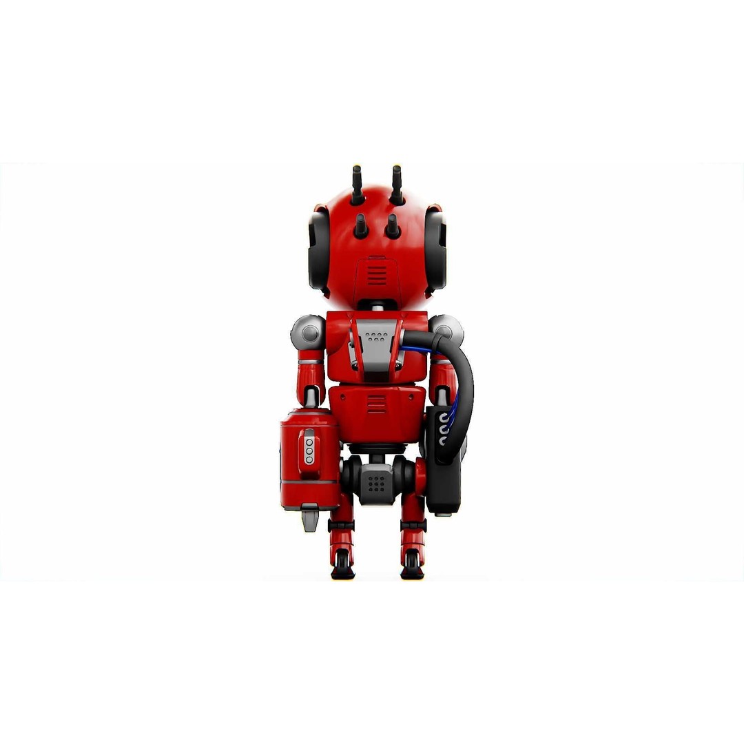 Industrial Bot V-2 3D Model – Rigged Sci-Fi Character, FBX, OBJ - View 21