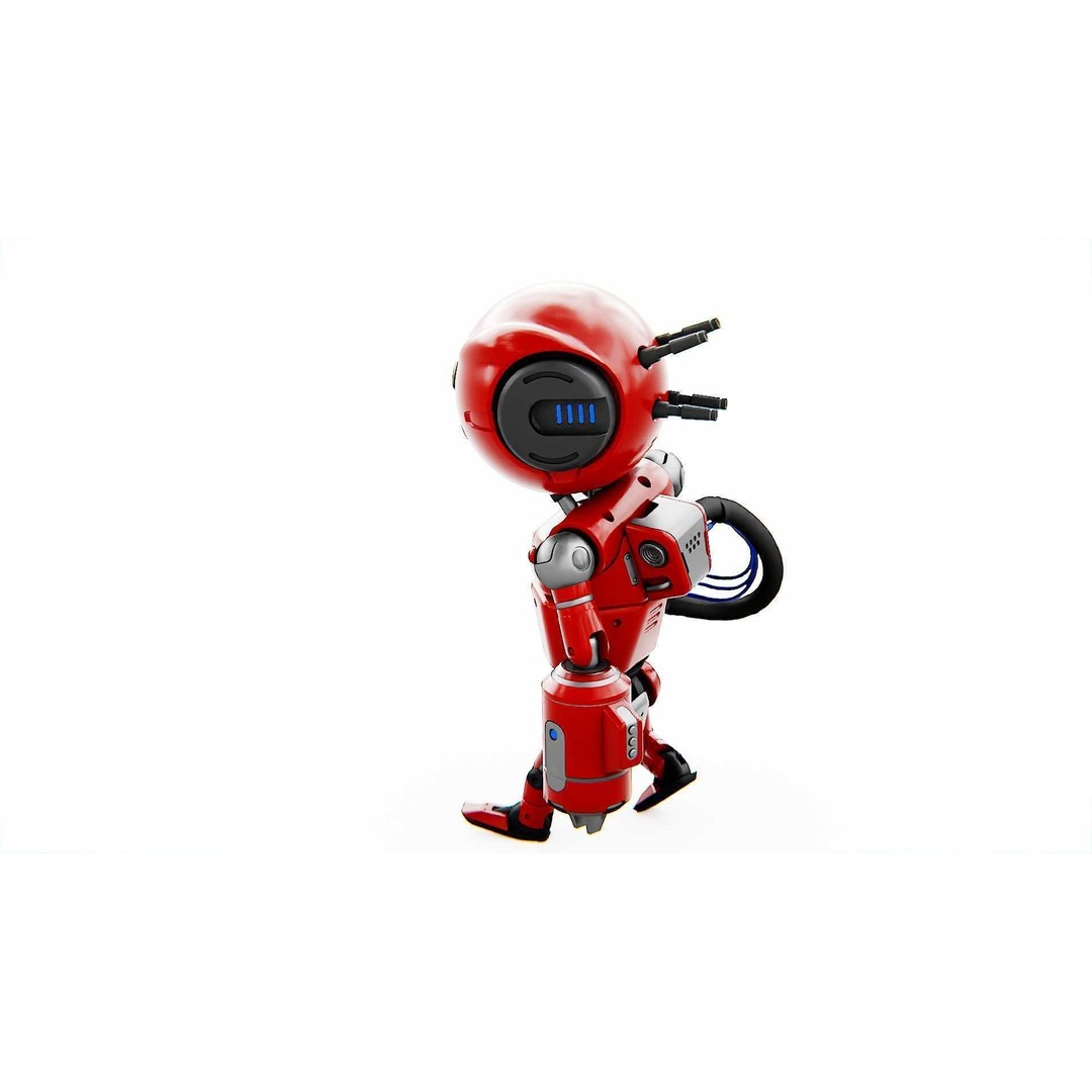 Industrial Bot V-2 3D Model – Rigged Sci-Fi Character, FBX, OBJ - View 26