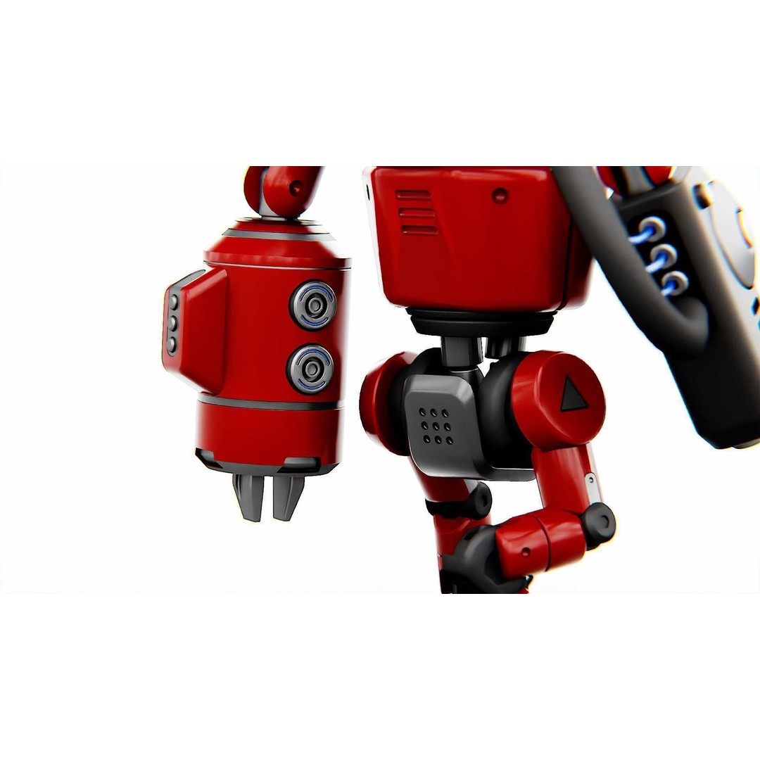 Industrial Bot V-2 3D Model – Rigged Sci-Fi Character, FBX, OBJ - View 27