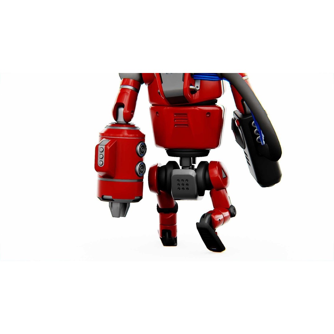 Industrial Bot V-2 3D Model – Rigged Sci-Fi Character, FBX, OBJ - View 28