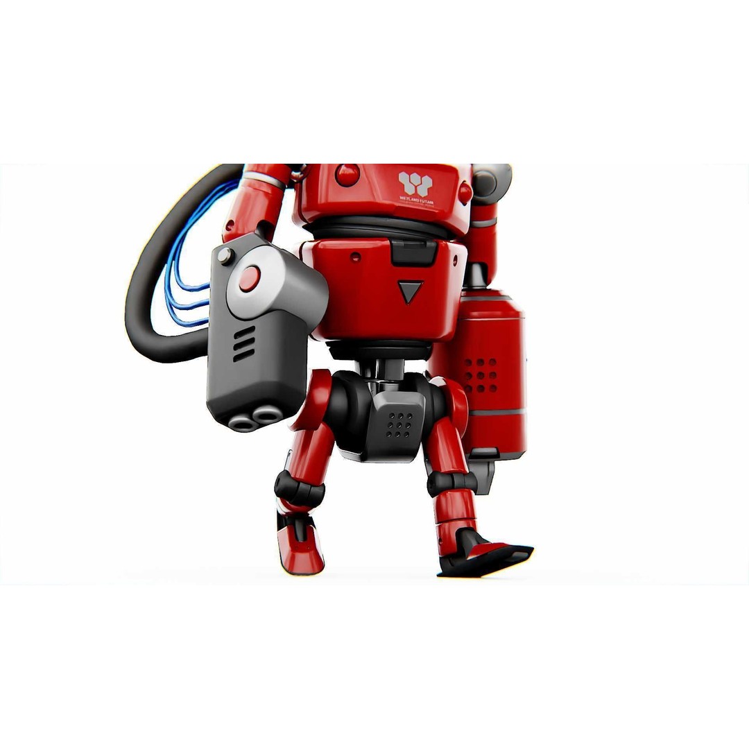Industrial Bot V-2 3D Model – Rigged Sci-Fi Character, FBX, OBJ - View 29
