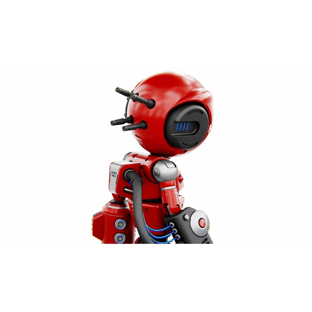 Industrial Bot V-2 3D Model – Rigged Sci-Fi Character, FBX, OBJ - View 31