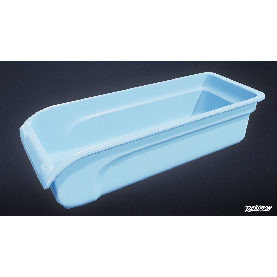 Hospital Shelf 3D Model – Low Poly Game Asset, FBX, PBR Textures - View 8