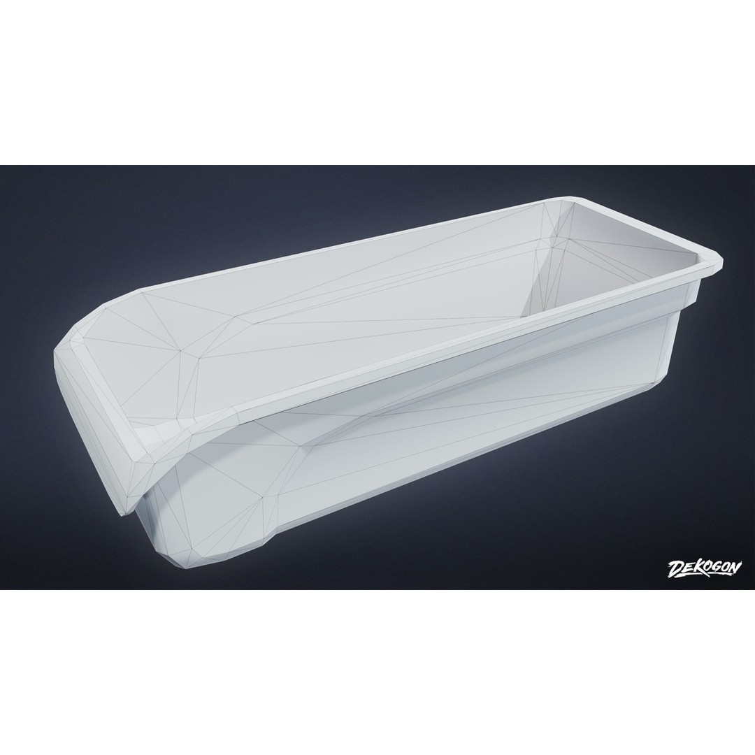 Hospital Shelf 3D Model – Low Poly Game Asset, FBX, PBR Textures - View 9