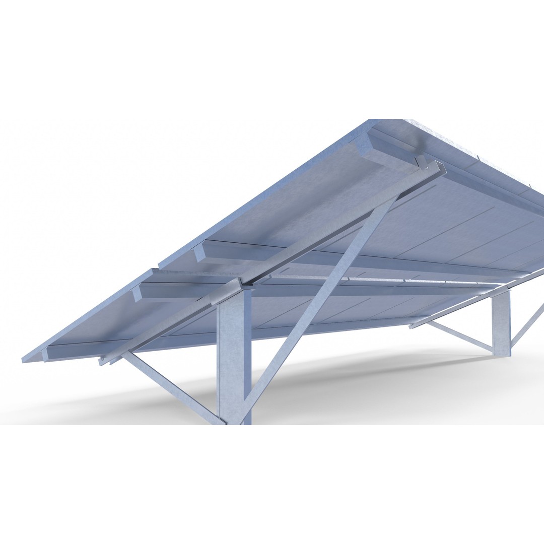 Solar Panel 3D Model – Low Poly Eco-Friendly Asset, FBX, OBJ - View 5