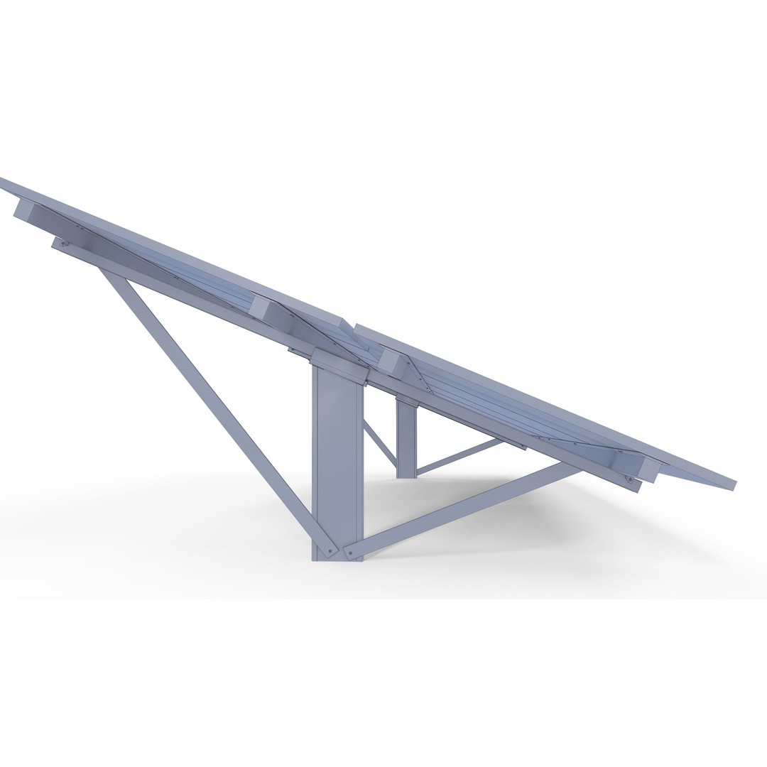 Solar Panel 3D Model – Low Poly Eco-Friendly Asset, FBX, OBJ - View 8