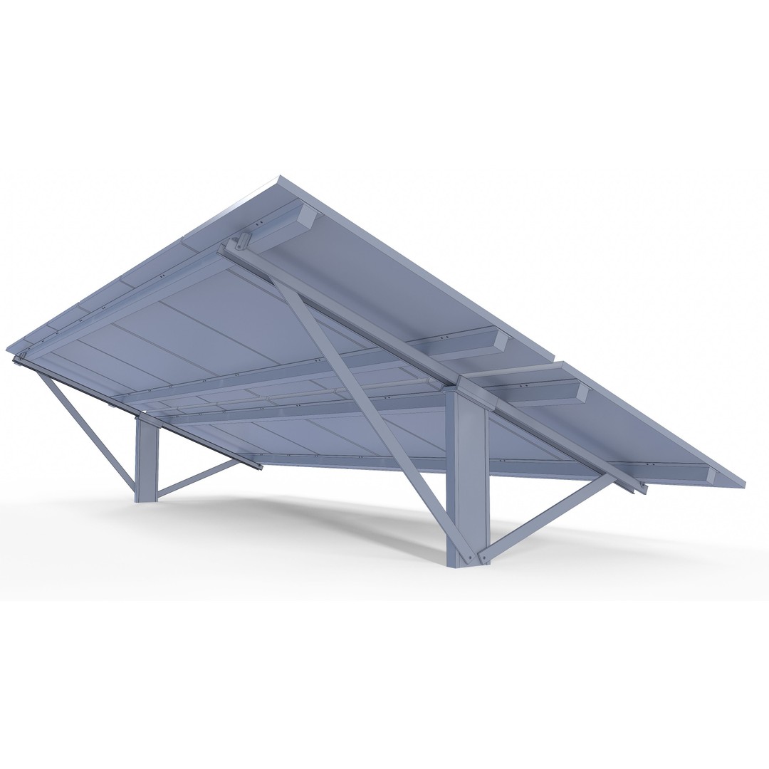Solar Panel 3D Model – Low Poly Eco-Friendly Asset, FBX, OBJ - View 9