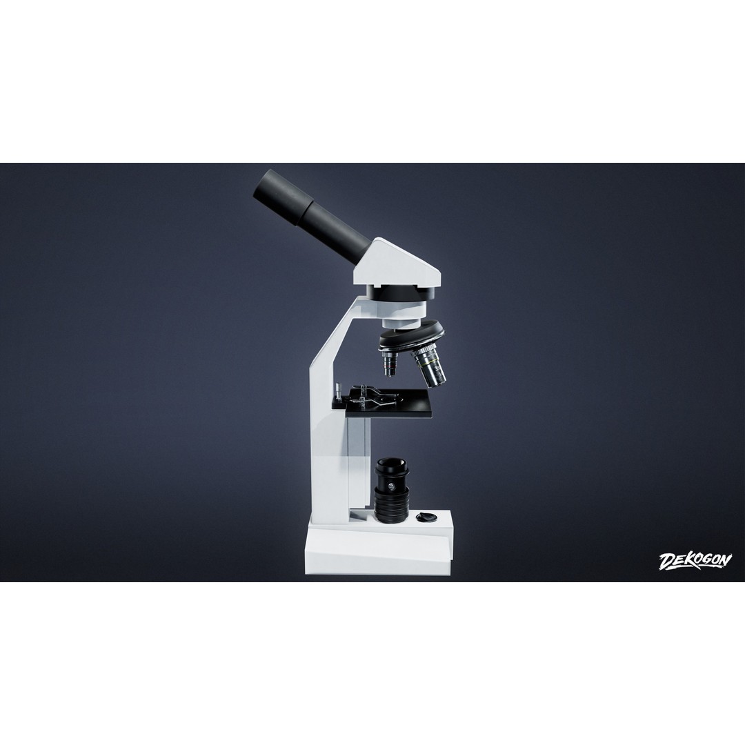 Microscope 3D Model – Low Poly Game Asset, PBR Textures, FBX - View 3