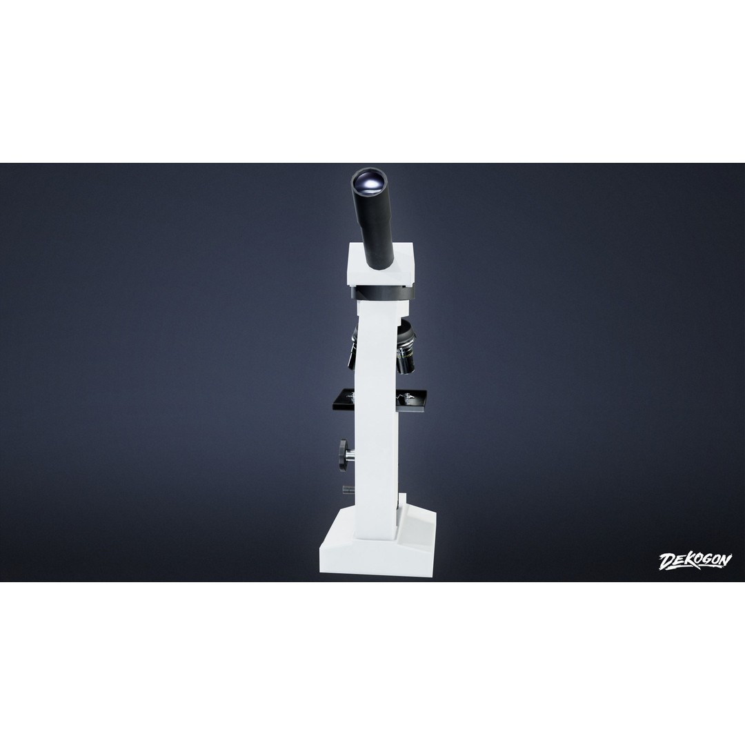 Microscope 3D Model – Low Poly Game Asset, PBR Textures, FBX - View 4