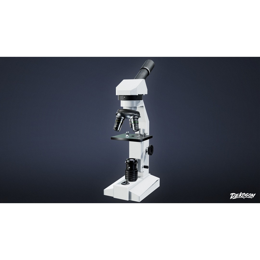 Microscope 3D Model – Low Poly Game Asset, PBR Textures, FBX - View 5