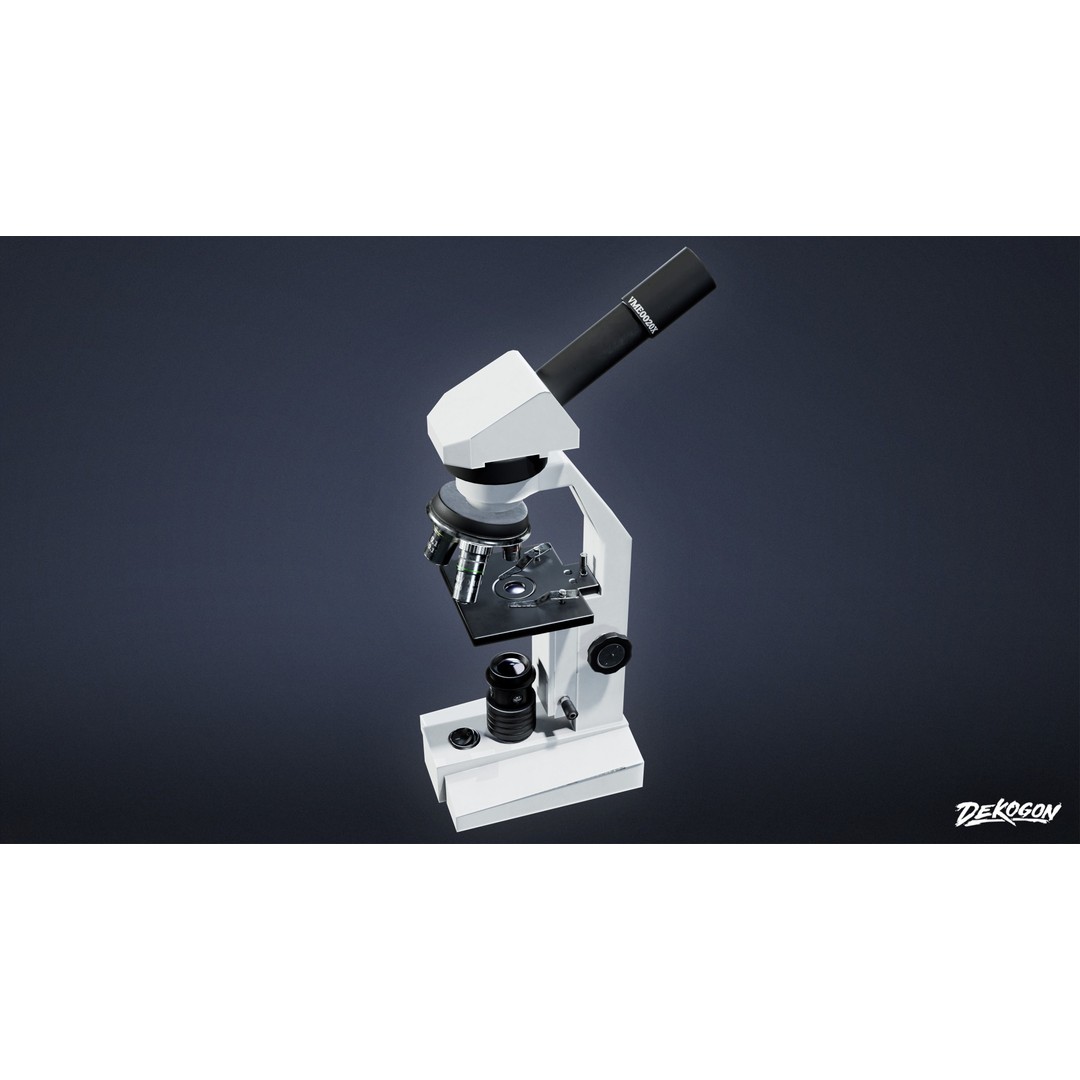 Microscope 3D Model – Low Poly Game Asset, PBR Textures, FBX - View 6