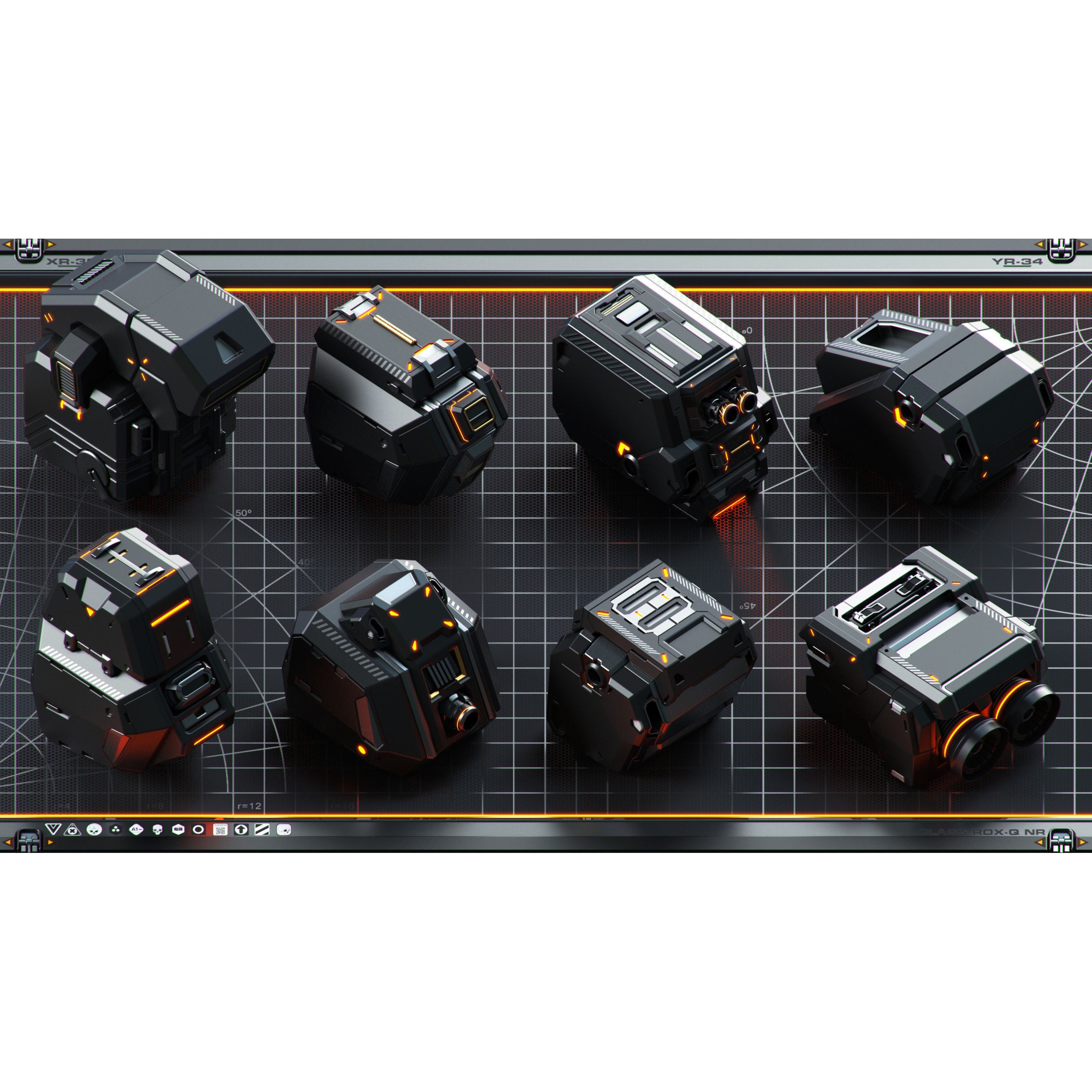 SPACESHIP Sci-Fi Hard Surface Kitbash - Game-Ready 3D Model - View 10