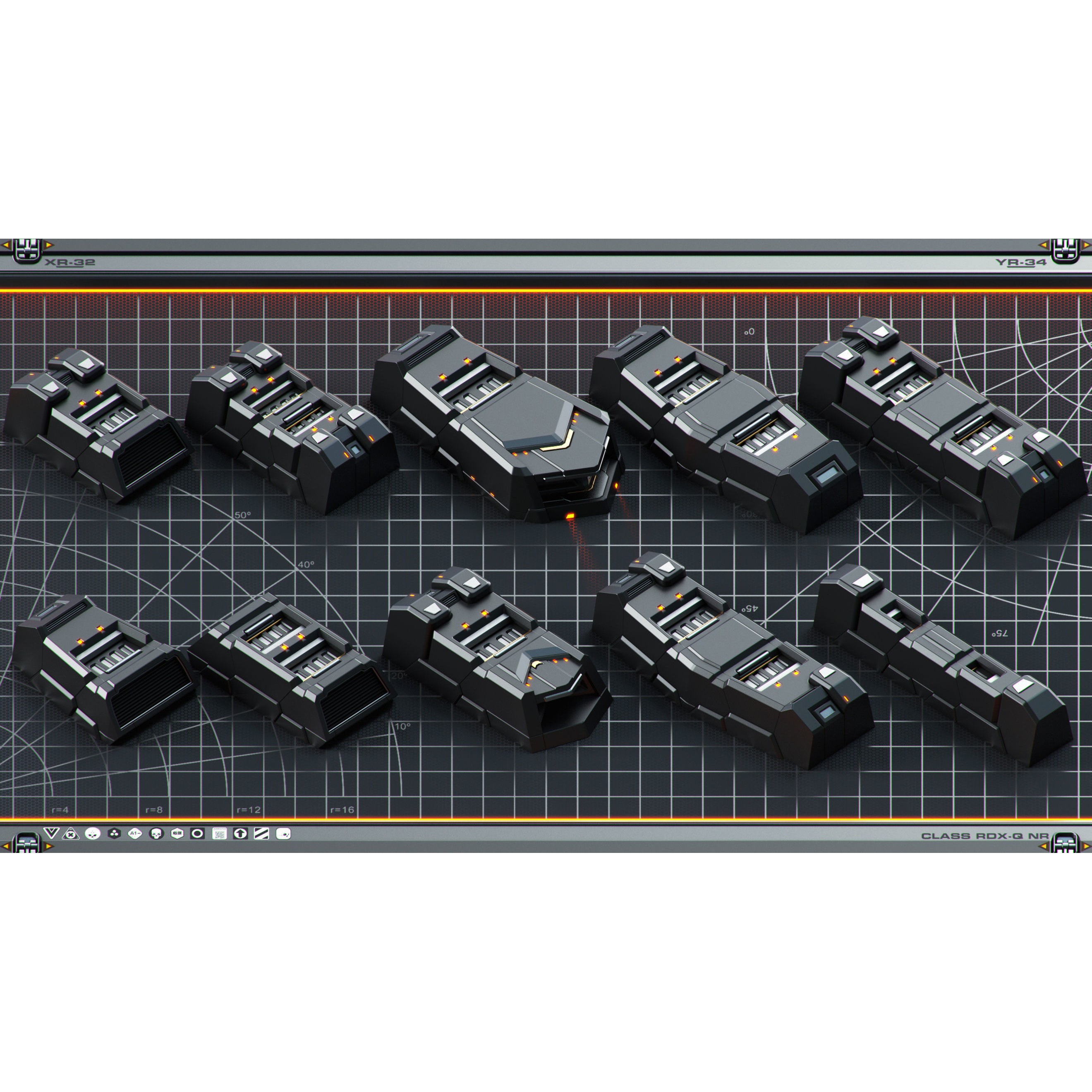 SPACESHIP Sci-Fi Hard Surface Kitbash - Game-Ready 3D Model - View 14
