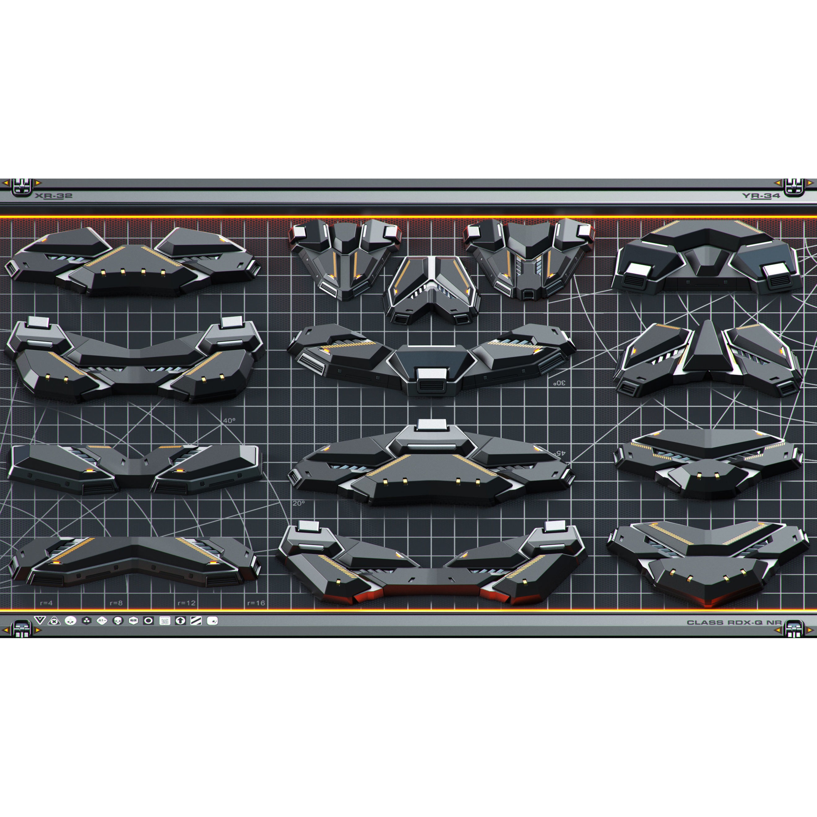 SPACESHIP Sci-Fi Hard Surface Kitbash - Game-Ready 3D Model - View 17
