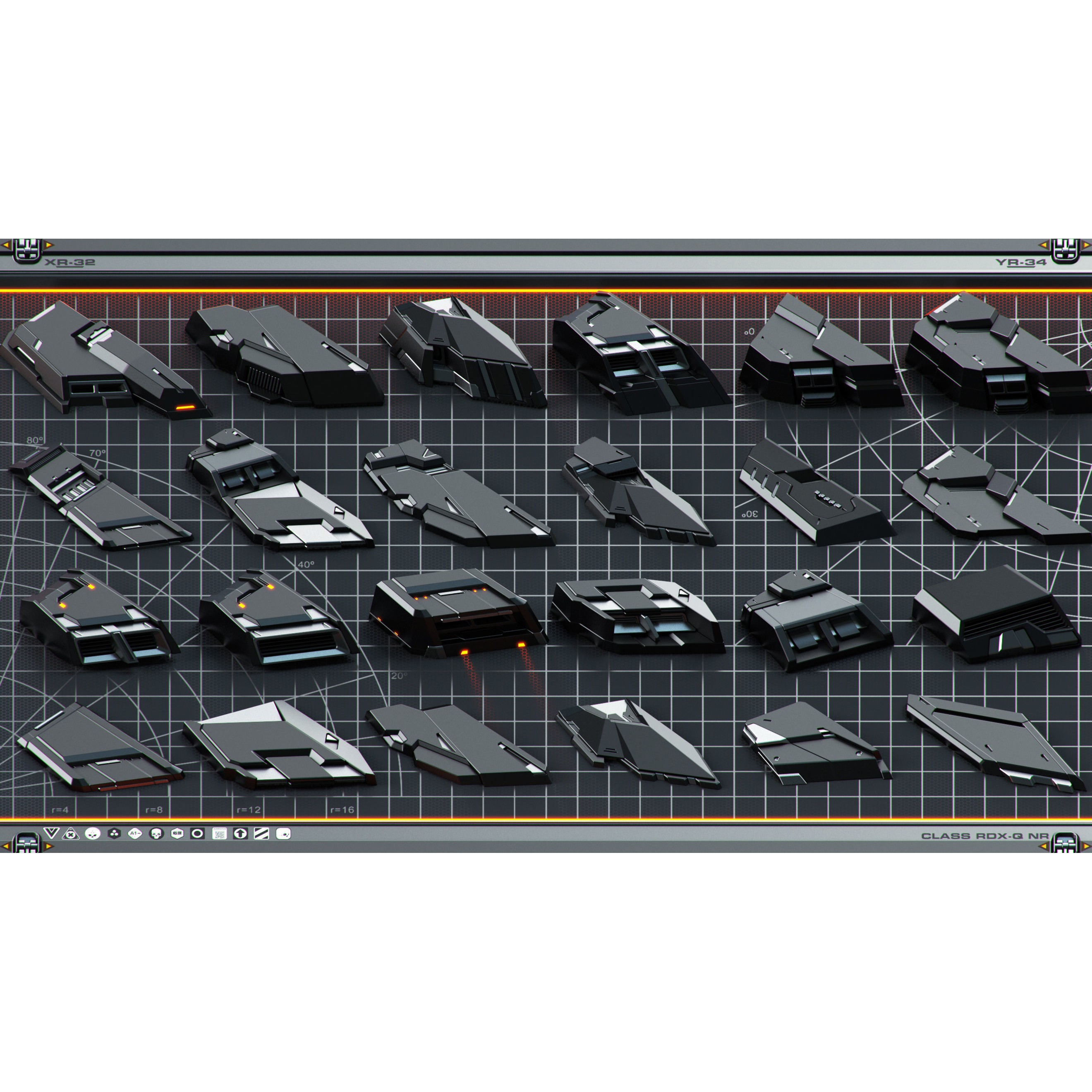 SPACESHIP Sci-Fi Hard Surface Kitbash - Game-Ready 3D Model - View 20