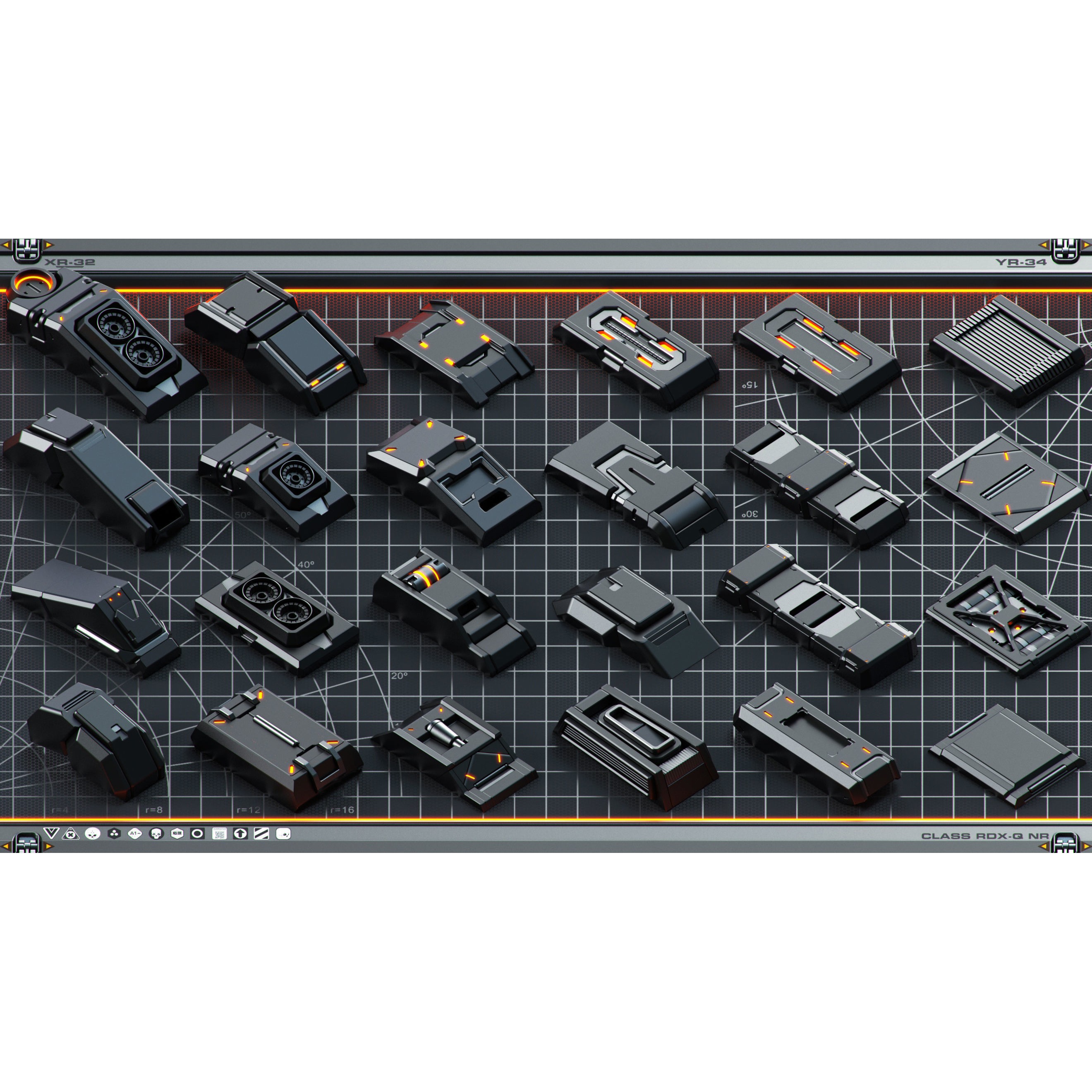 SPACESHIP Sci-Fi Hard Surface Kitbash - Game-Ready 3D Model - View 21