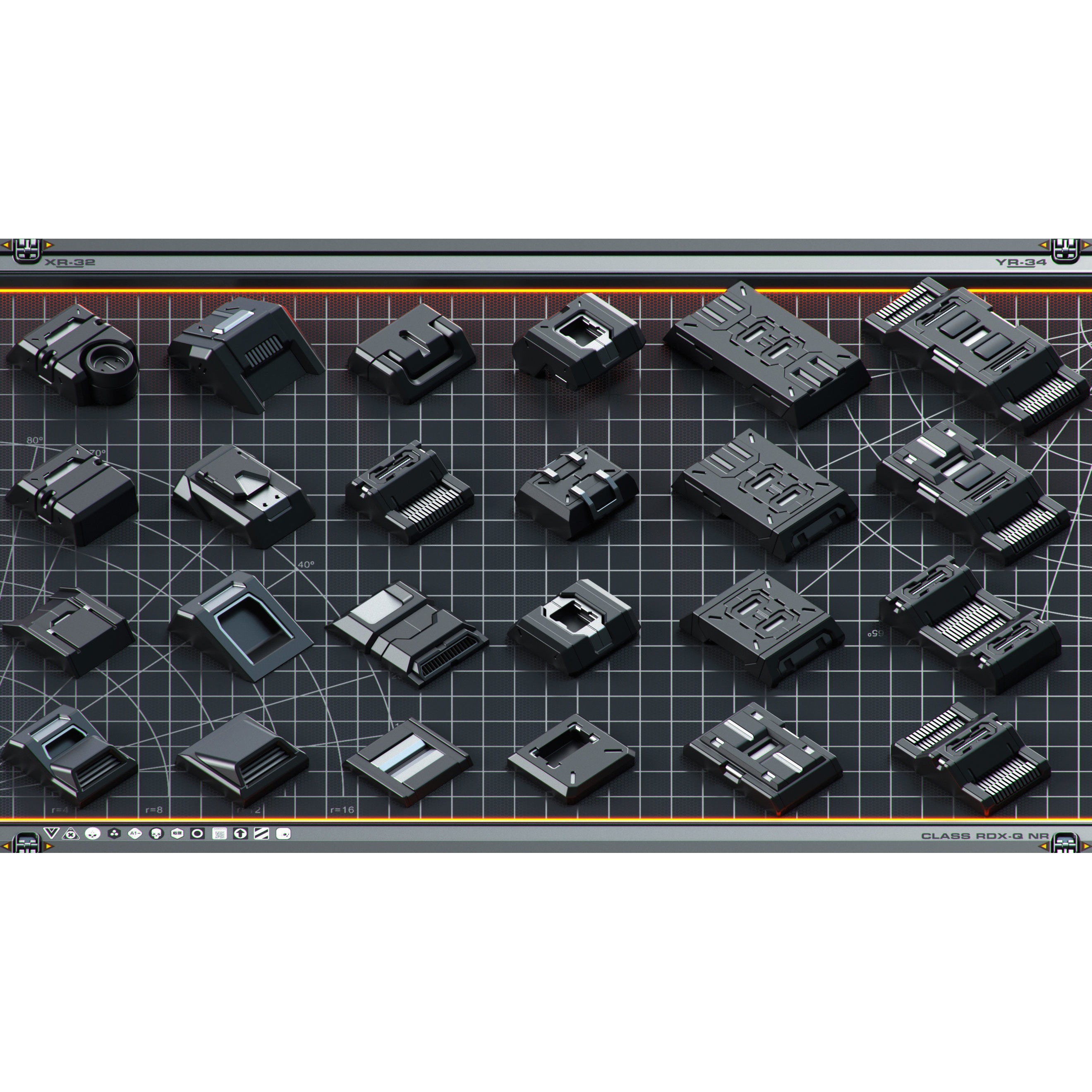 SPACESHIP Sci-Fi Hard Surface Kitbash - Game-Ready 3D Model - View 25