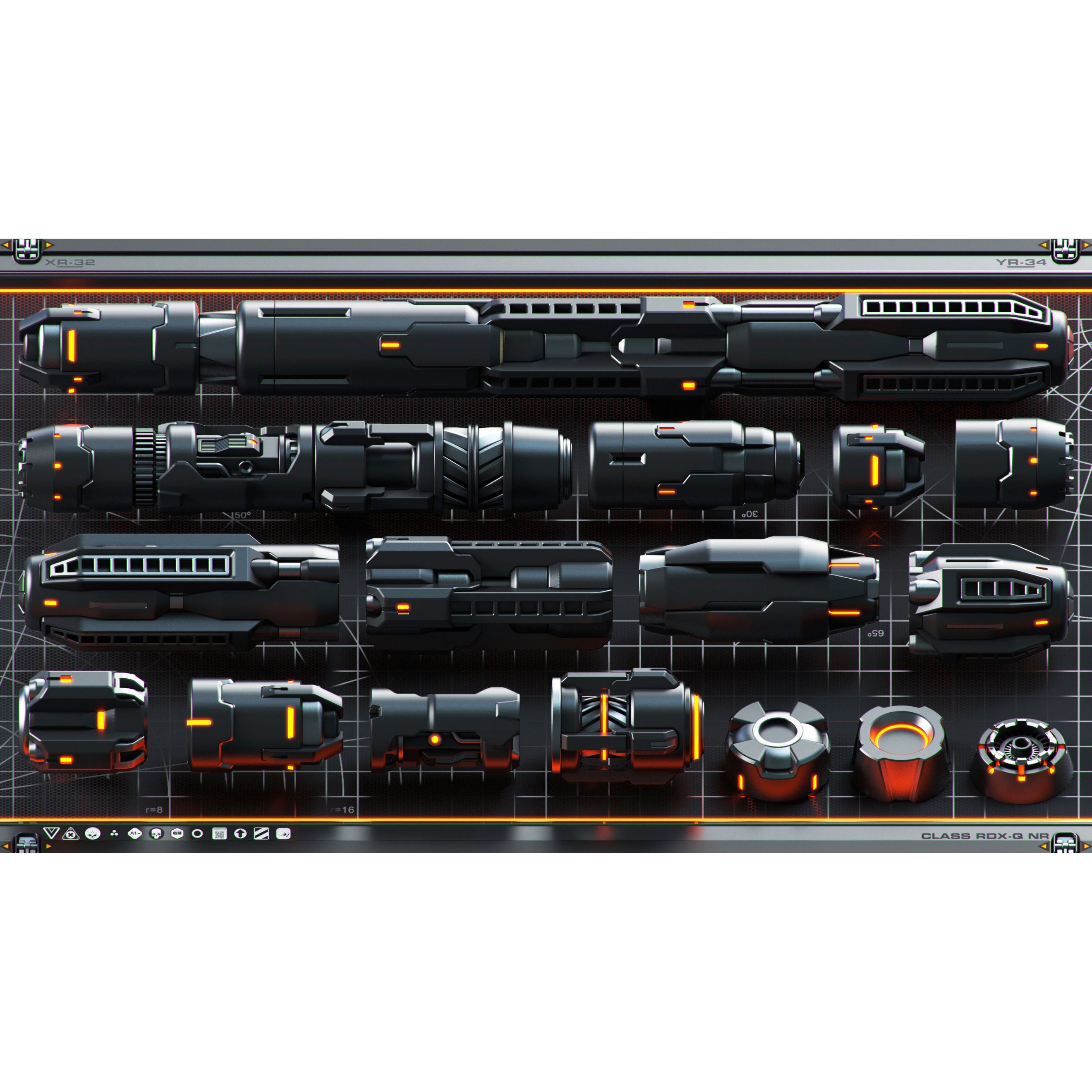 SPACESHIP Sci-Fi Hard Surface Kitbash - Game-Ready 3D Model - View 26