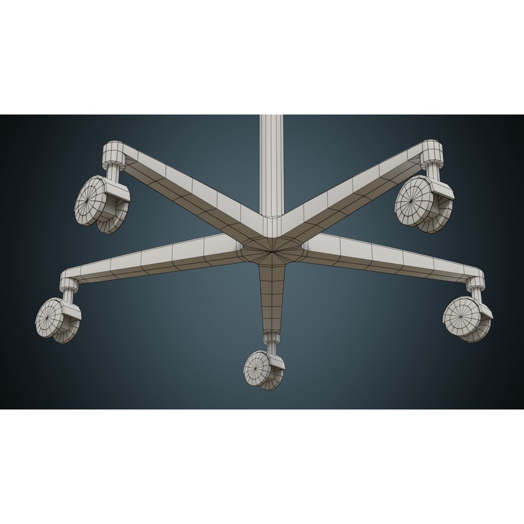 IV Stand 3D Model – Low Poly Medical Equipment, Blender, FBX, OBJ