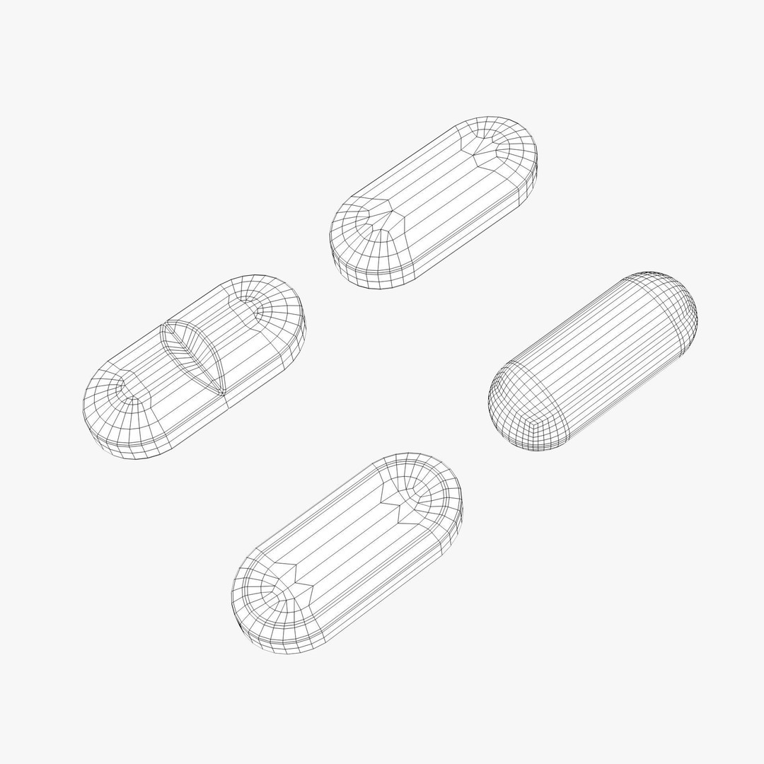 Pill 3D Model – Low Poly Medical Asset with 4K PBR Textures - View 11