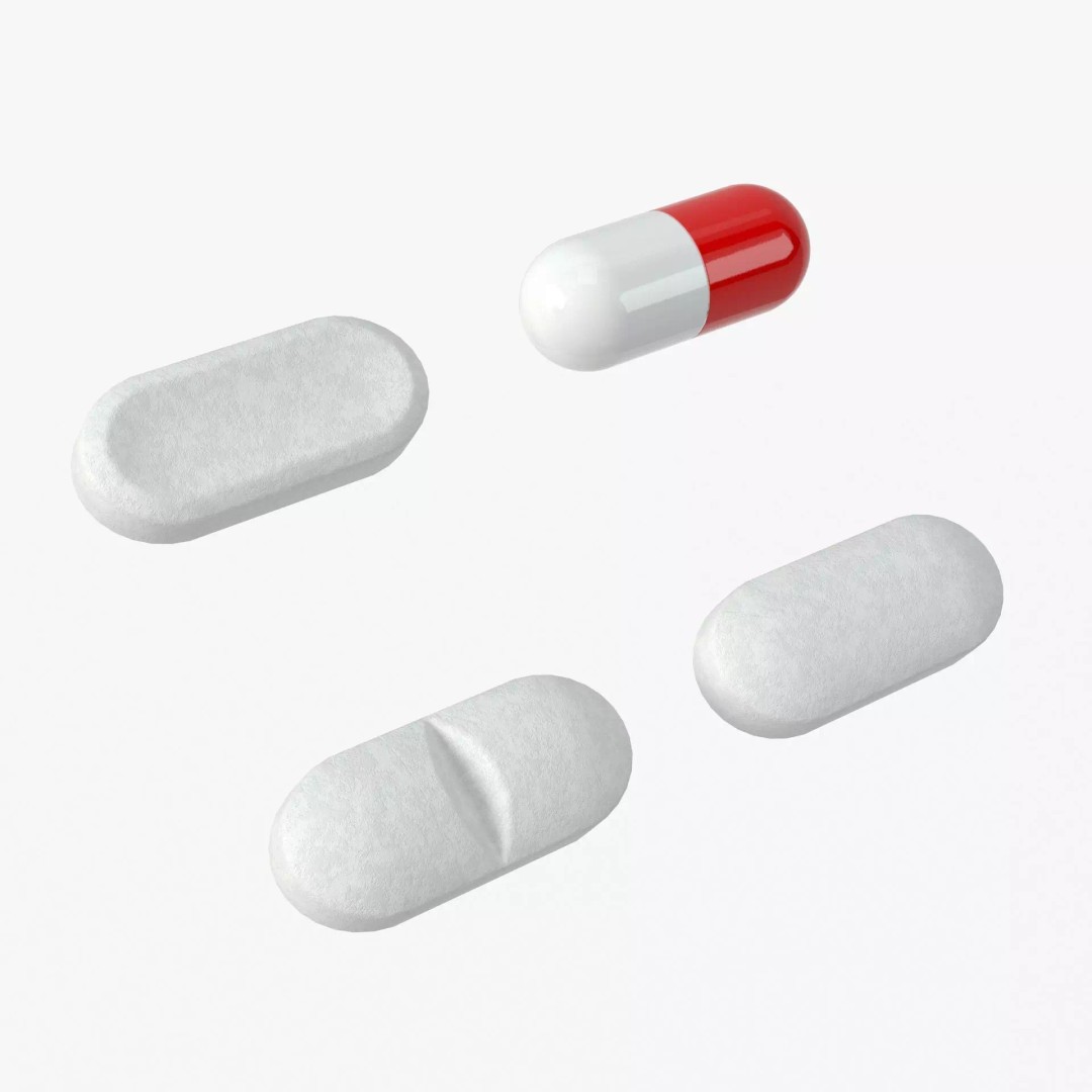 Pill 3D Model – Low Poly Medical Asset with 4K PBR Textures - View 2