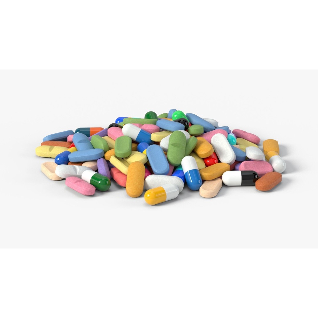Pill 3D Model – Low Poly Medical Asset with 4K PBR Textures - View 9