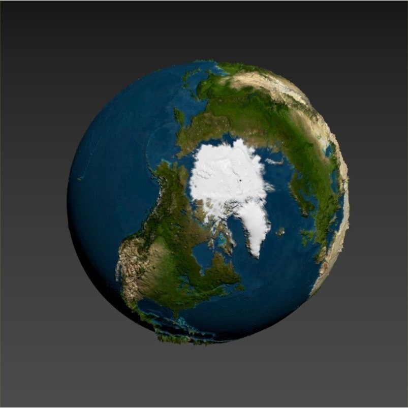 High Detail Earth Globe 3D Model – Realistic PBR Asset, OBJ, FBX - View 5