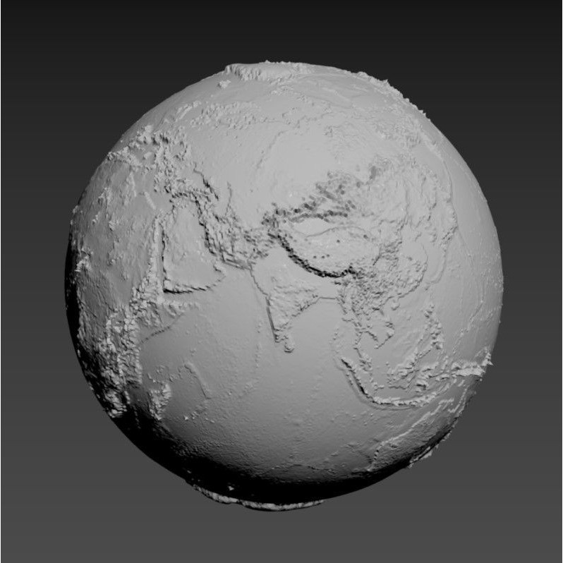 High Detail Earth Globe 3D Model – Realistic PBR Asset, OBJ, FBX - View 6