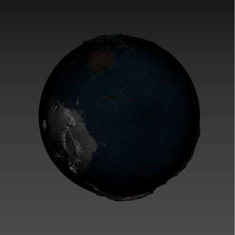 High Detail Earth Globe 3D Model – Realistic PBR Asset, OBJ, FBX - View 8