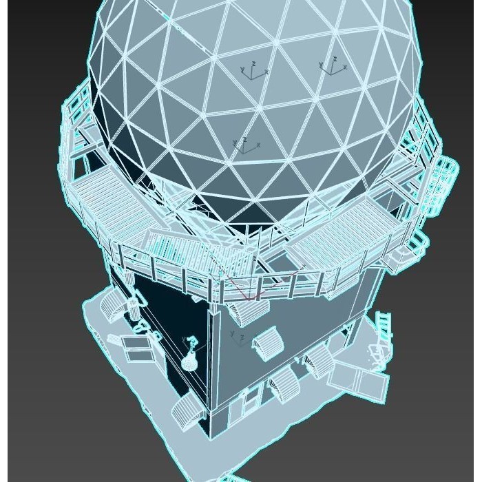 Abandoned Radar Building 3D Model – Realistic PBR Asset, FBX, OBJ - View 13