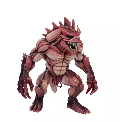 Customary Mutant Monster 3D Model – Low Poly Creature, FBX - View 2