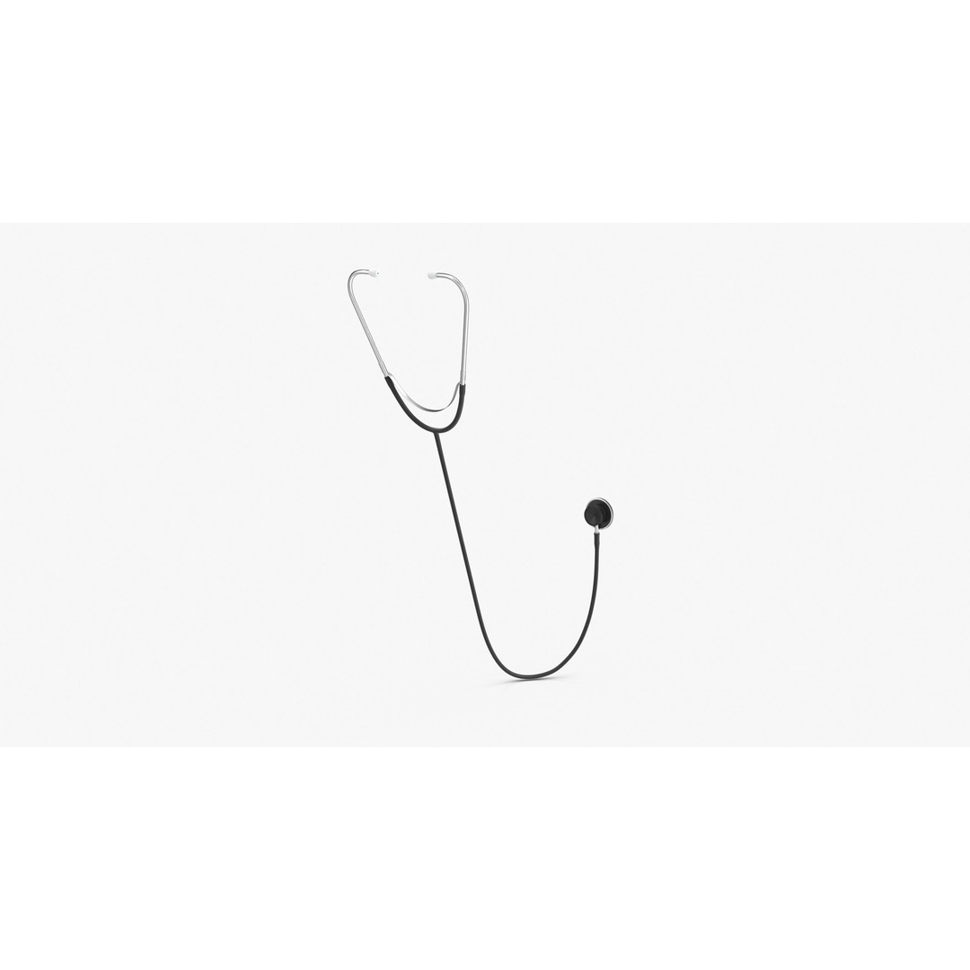 Stethoscope 3D Model – Low Poly Medical Device with PBR Textures - View 12