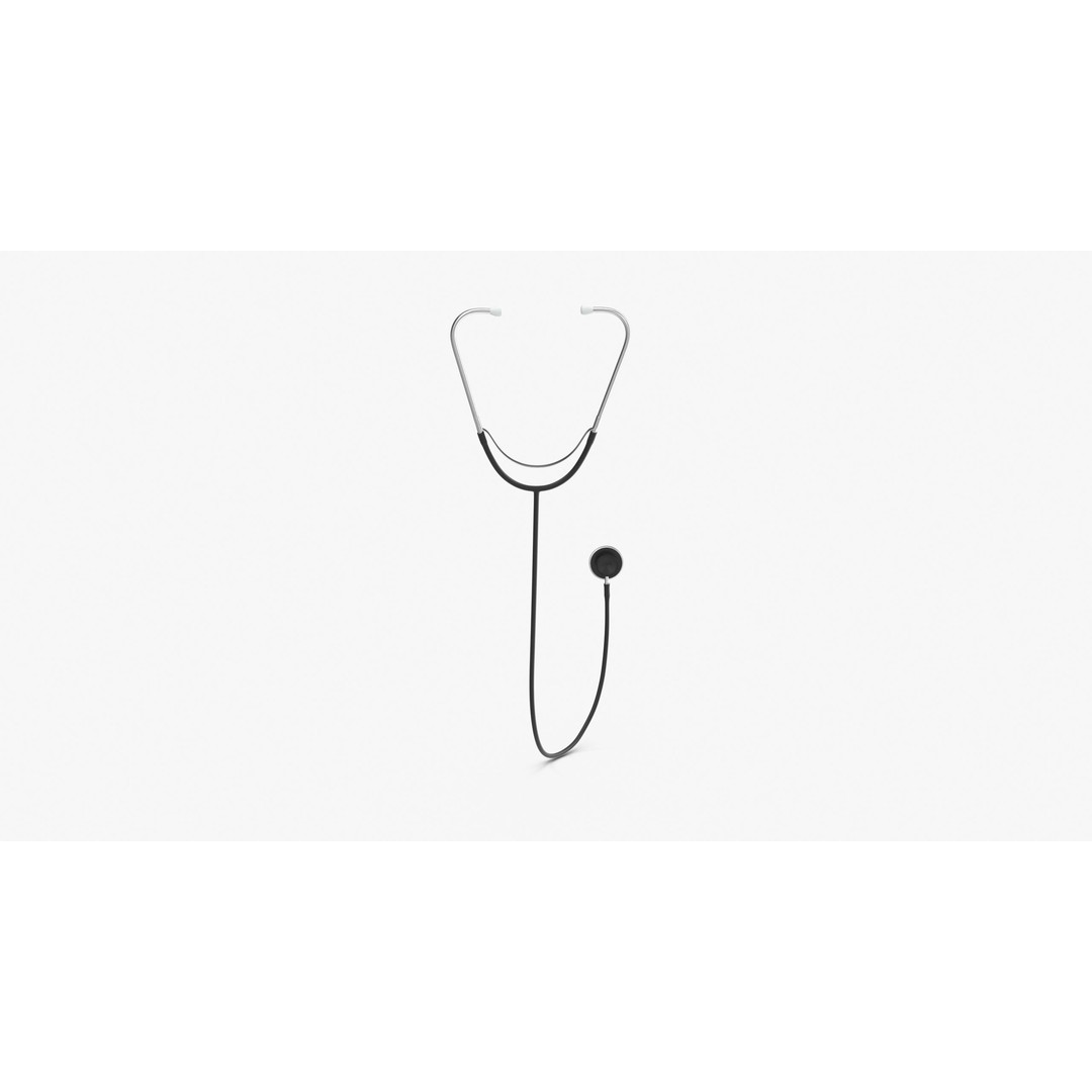 Stethoscope 3D Model – Low Poly Medical Device with PBR Textures - View 13