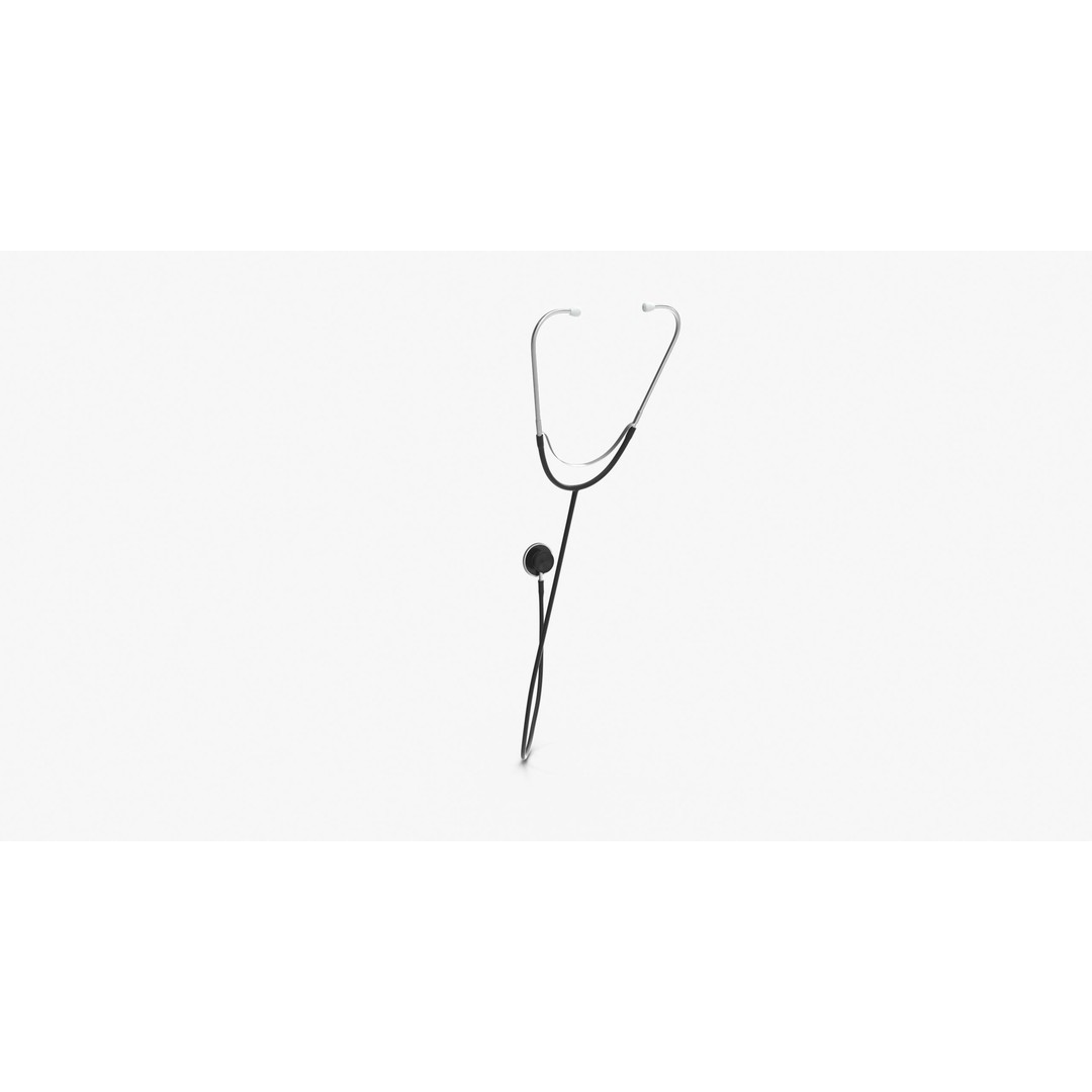 Stethoscope 3D Model – Low Poly Medical Device with PBR Textures - View 14