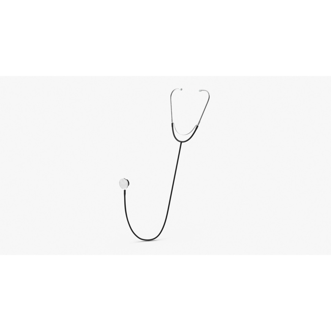 Stethoscope 3D Model – Low Poly Medical Device with PBR Textures - View 17