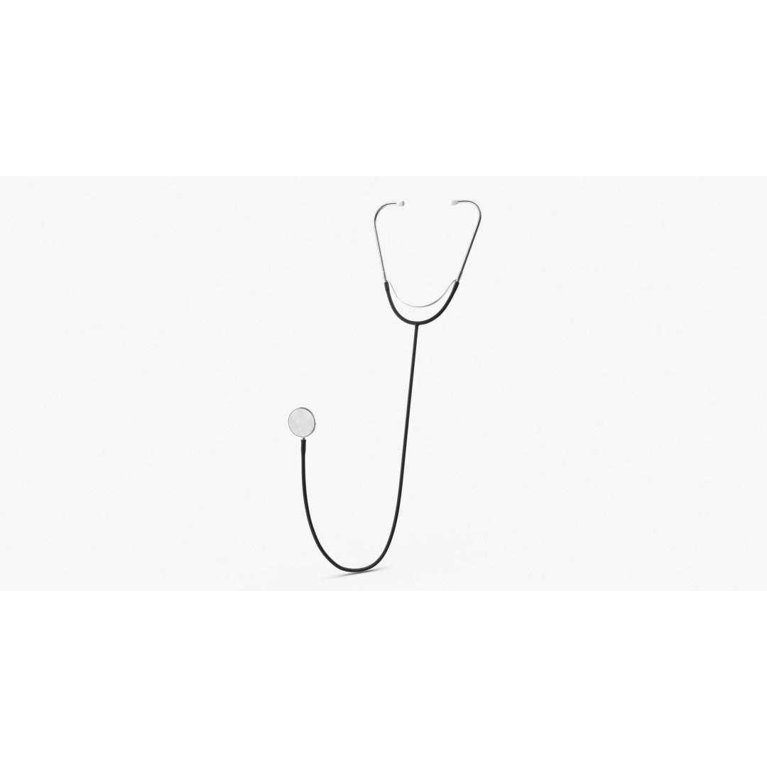 Stethoscope 3D Model – Low Poly Medical Device with PBR Textures - View 2
