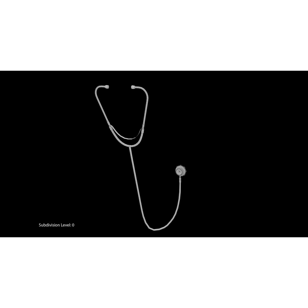 Stethoscope 3D Model – Low Poly Medical Device with PBR Textures - View 20