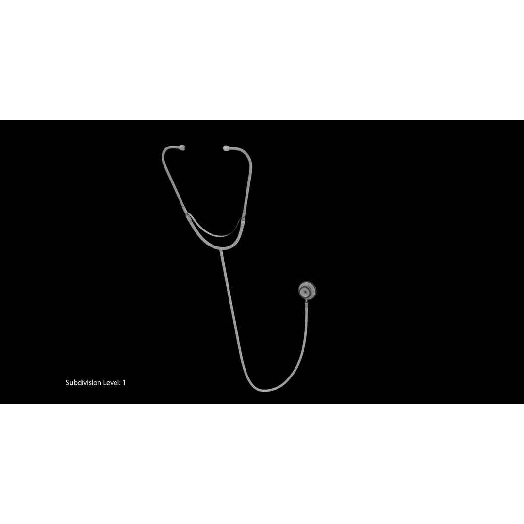 Stethoscope 3D Model – Low Poly Medical Device with PBR Textures - View 21