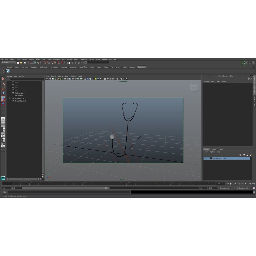 Stethoscope 3D Model – Low Poly Medical Device with PBR Textures - View 26