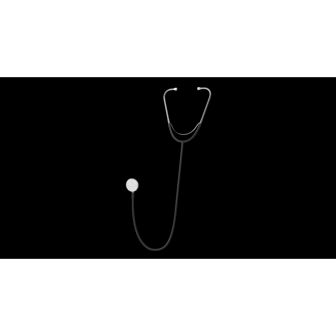 Stethoscope 3D Model – Low Poly Medical Device with PBR Textures - View 3