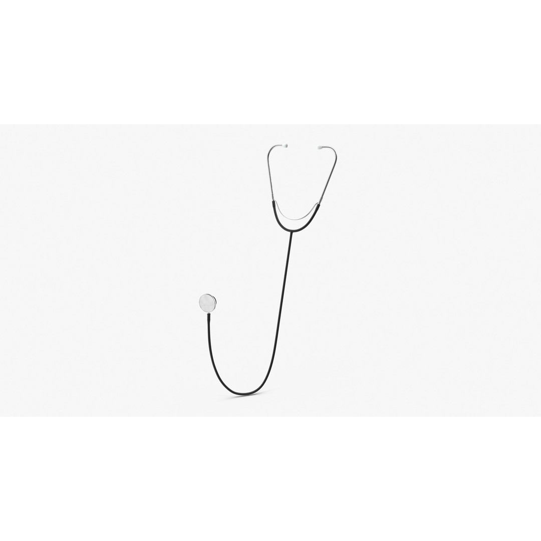 Stethoscope 3D Model – Low Poly Medical Device with PBR Textures - View 7