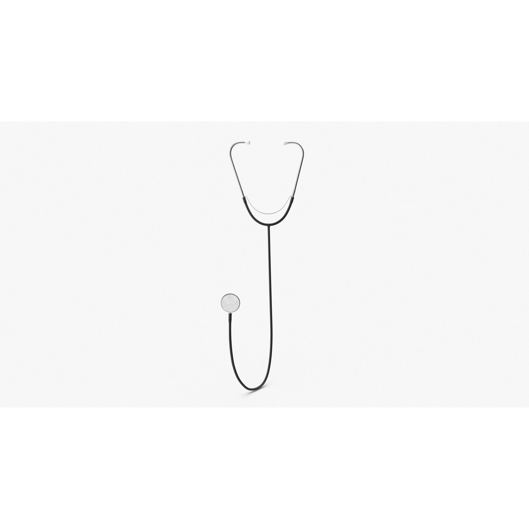 Stethoscope 3D Model – Low Poly Medical Device with PBR Textures - View 8