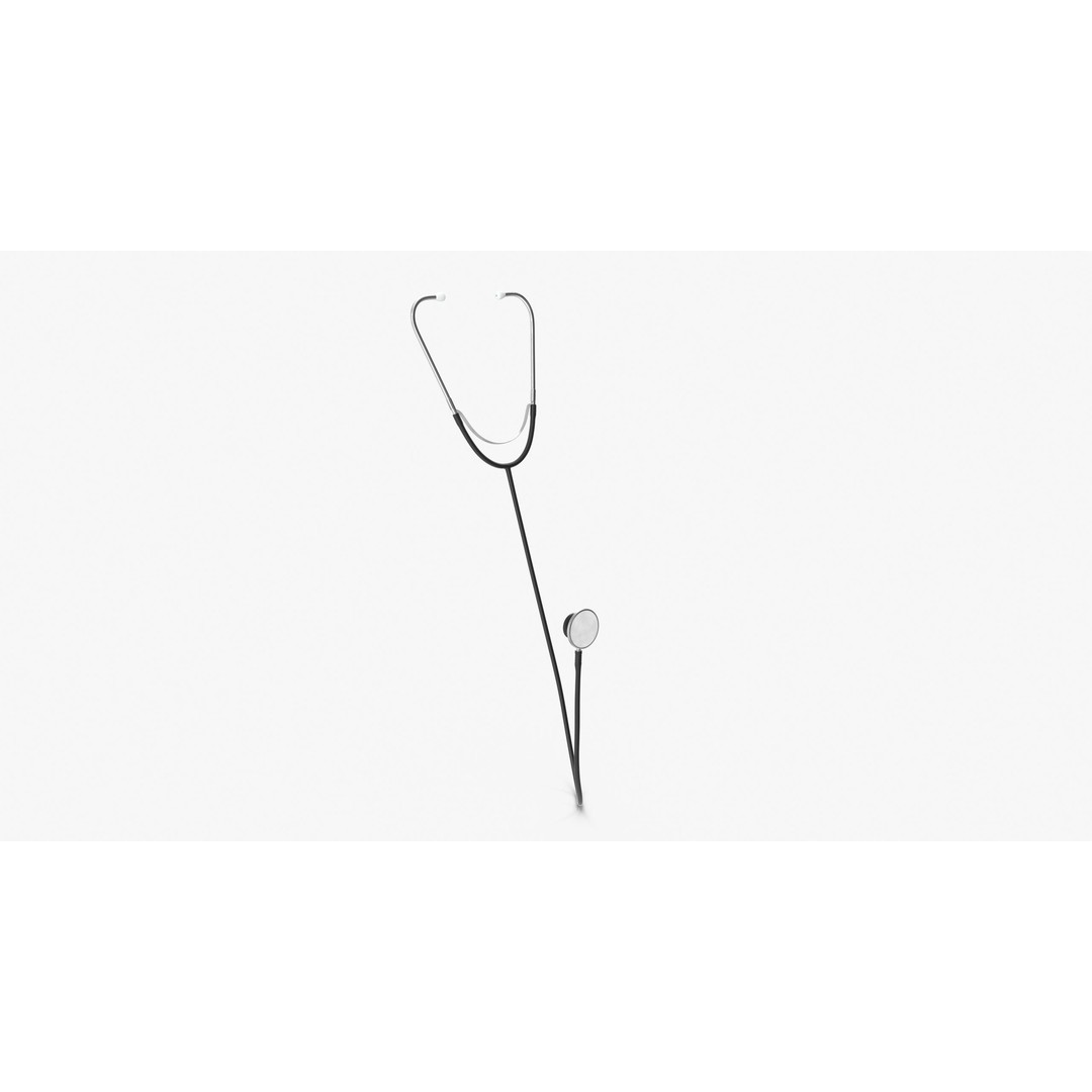 Stethoscope 3D Model – Low Poly Medical Device with PBR Textures - View 9