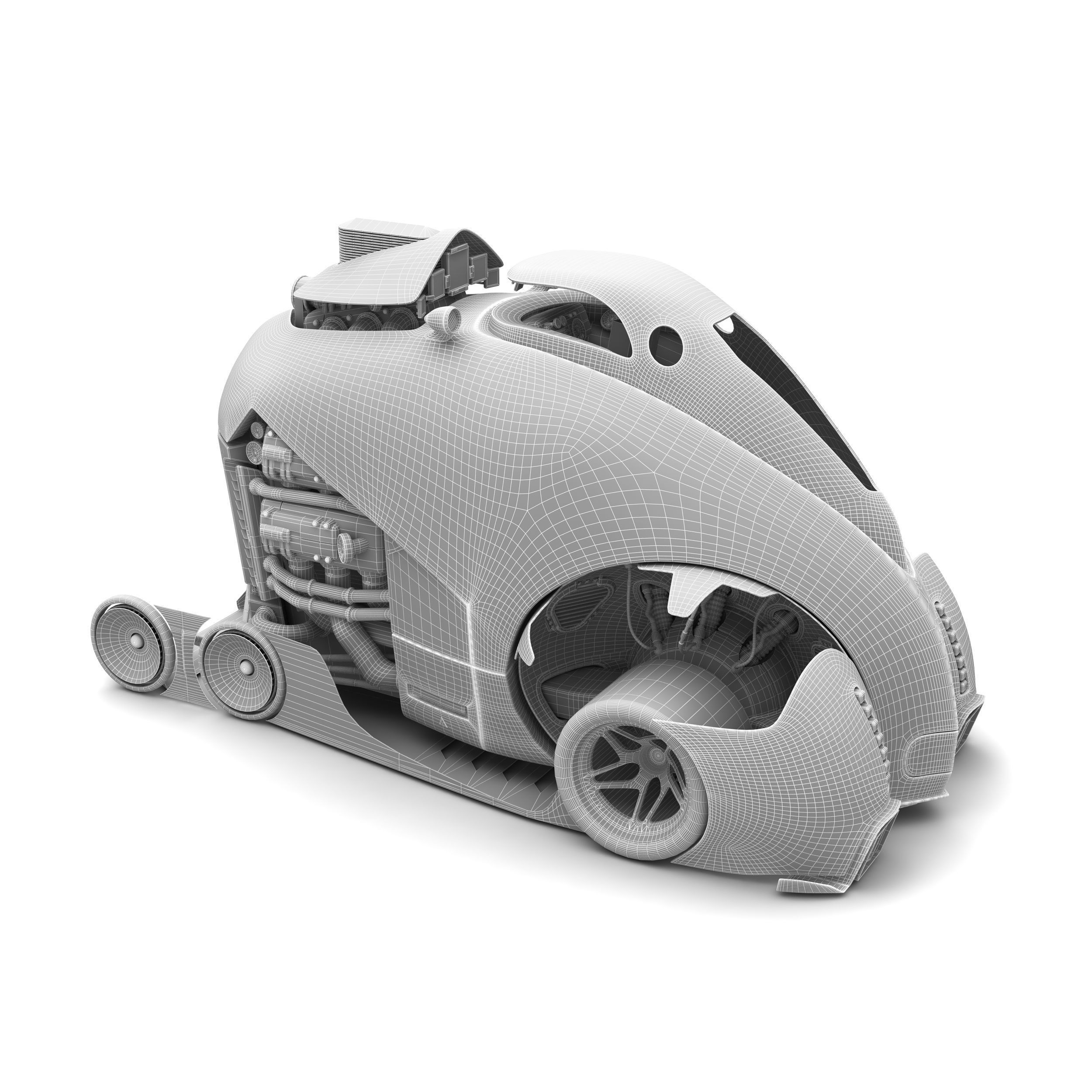 Future Car - Game-Ready 3D Model - View 11