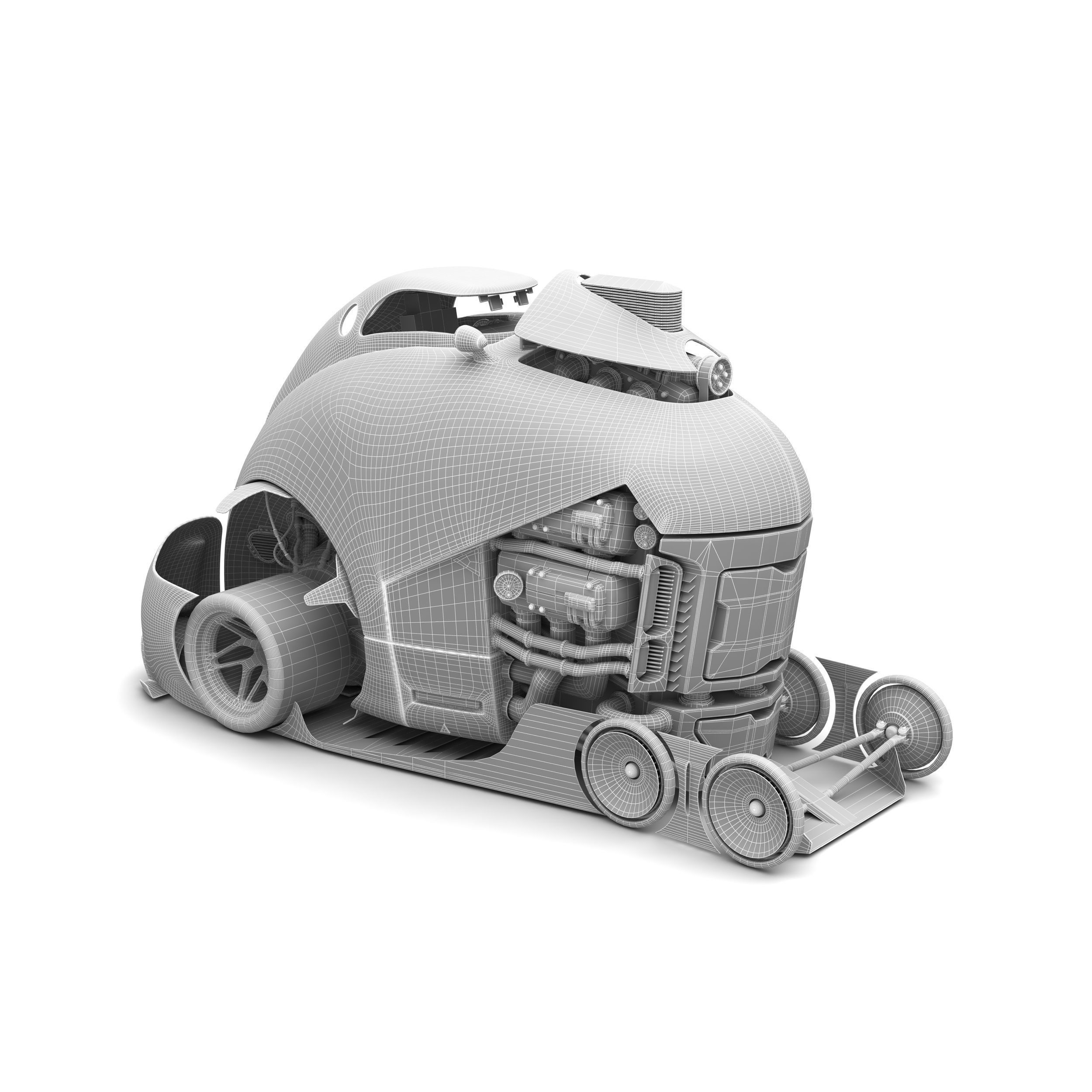 Future Car - Game-Ready 3D Model - View 12