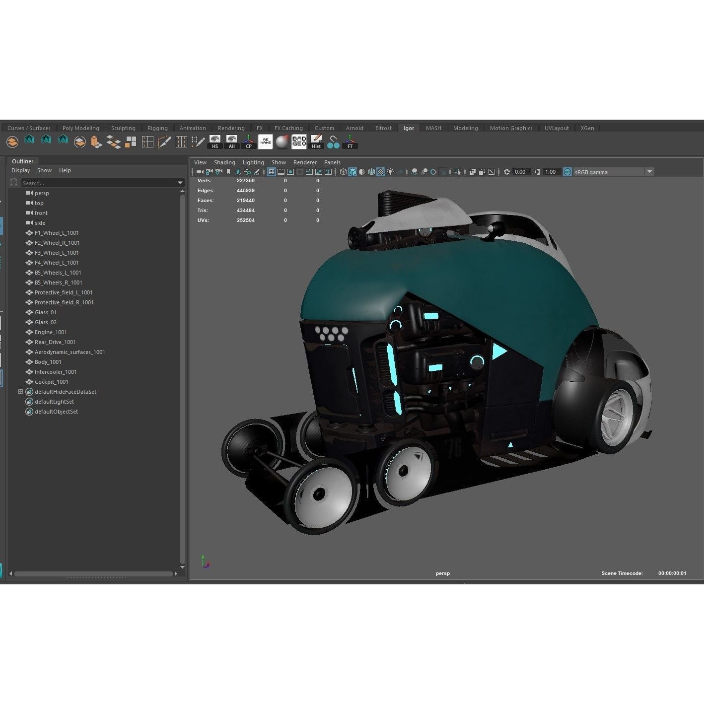 Future Car - Game-Ready 3D Model - View 16