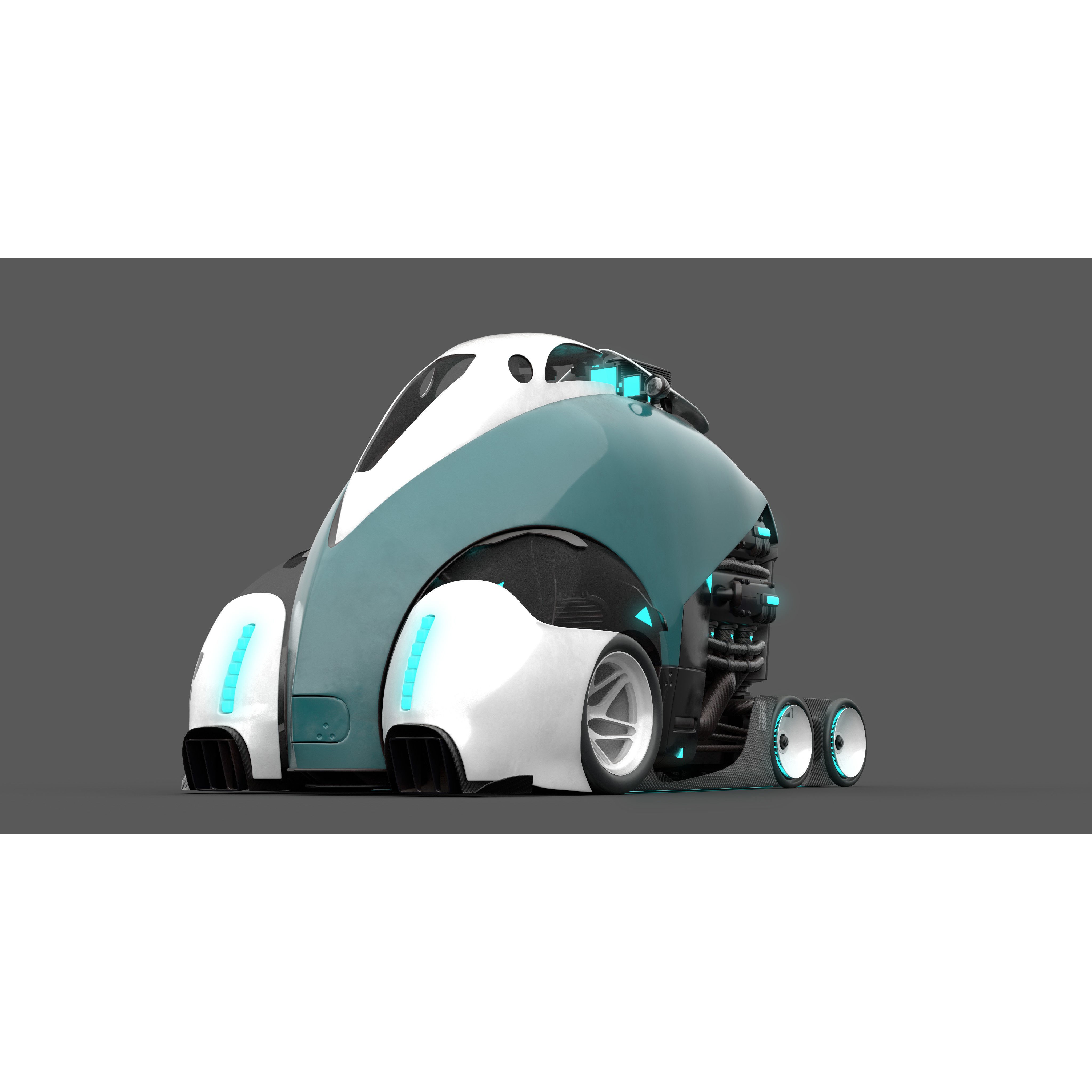 Future Car - Game-Ready 3D Model - View 5