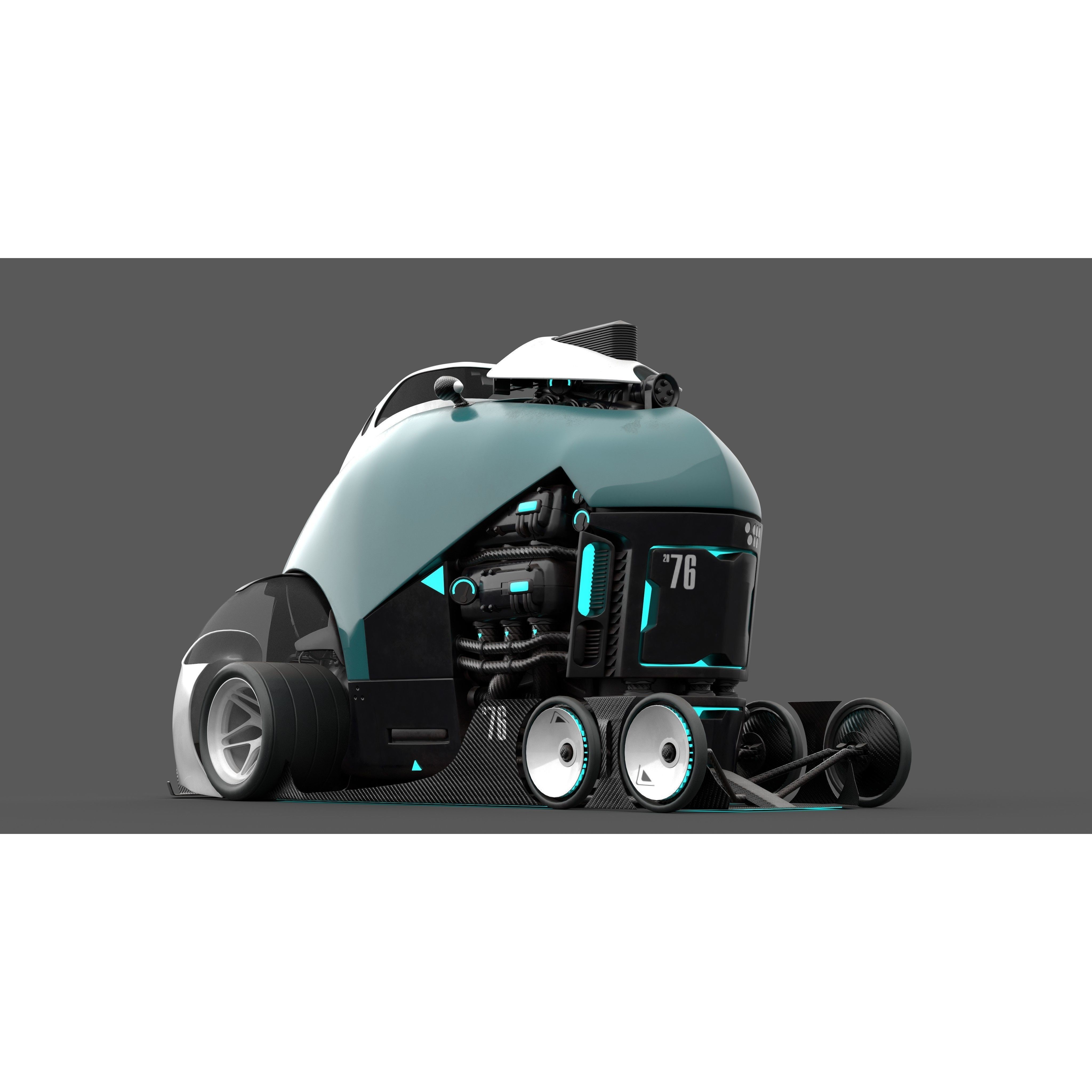 Future Car - Game-Ready 3D Model - View 8